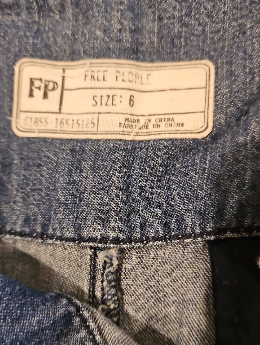 Free People Wide-Leg Soft Chambray Jeans - Dark Blue 0103 - Picture 4 of 16
